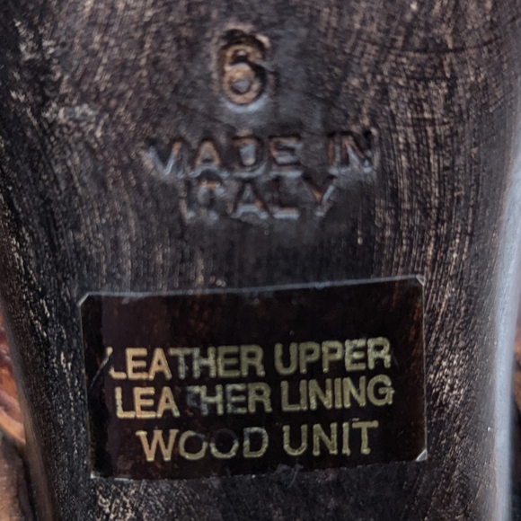 Isabella Fiore Platform Clogs Leather Floral Embossed Cowgirl Boho Western 6 - Picture 13 of 14